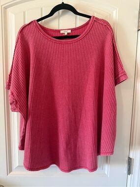 Easel waffle knit top